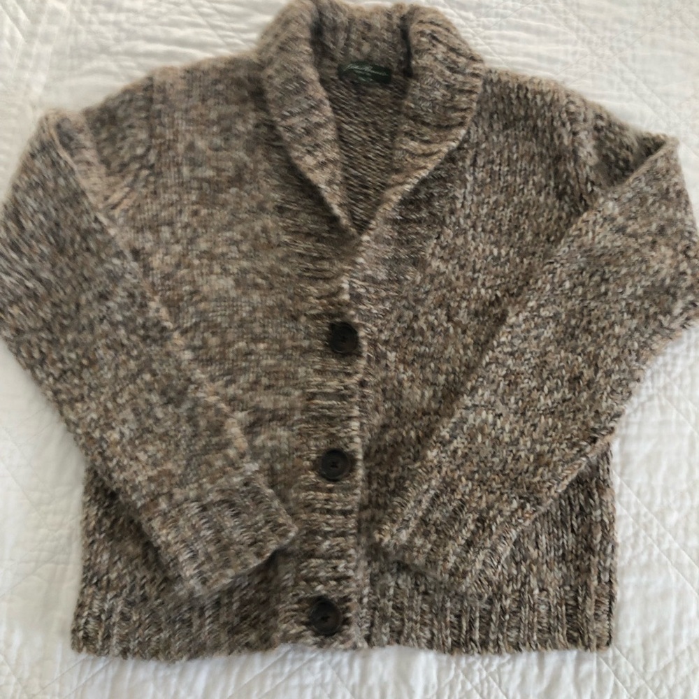 EUC Eddie Bauer Cozy, Warm, & Comfy Women’s Brown Tweed Knit Cardigan - Size M